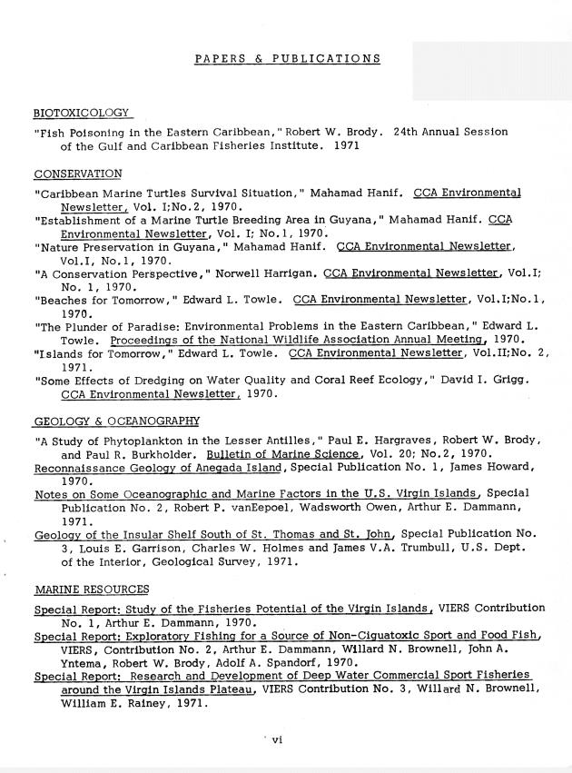 Caribbean Research Institute: Annual Report - January, 1970 - December, 1971 - 0025