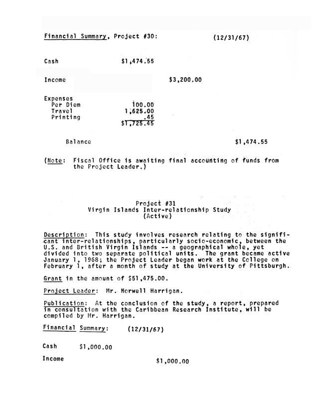 Caribbean Research Institute College of the Virgin Islands Report - 1967 - 0024