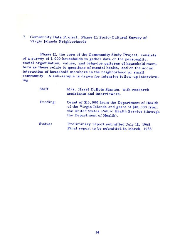 Caribbean Research Institute-Annual Report 1965 - 0015