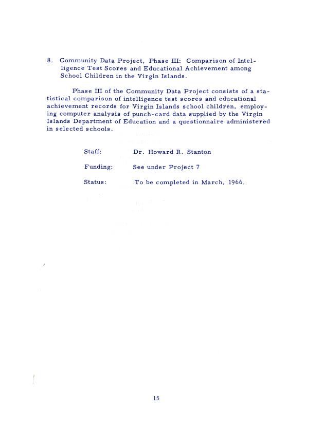 Caribbean Research Institute-Annual Report 1965 - 0016