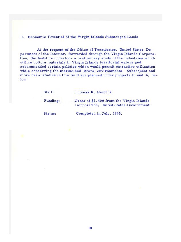 Caribbean Research Institute-Annual Report 1965 - 0019