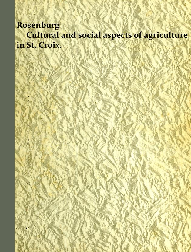 Cultural and social aspects of agriculture in St. Croix - 0000-front