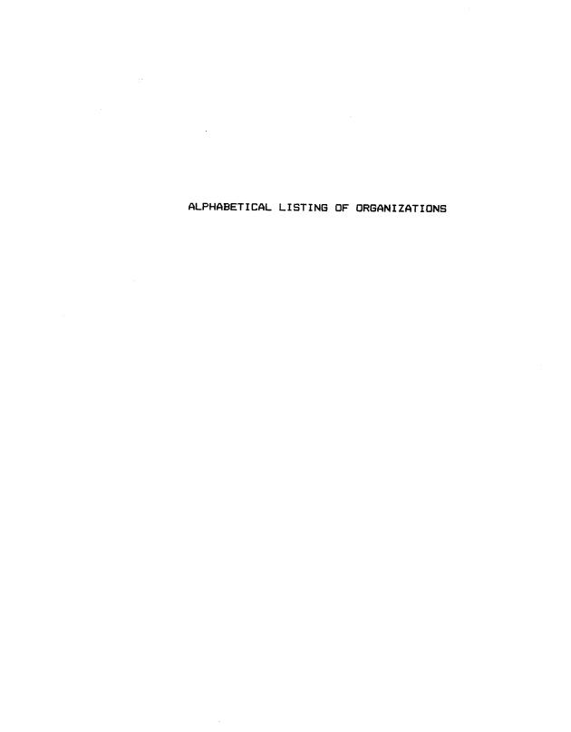 Alphabetical listing of organizations and individuals involved in agricultural research and development in eastern Caribbean Countries - 0003