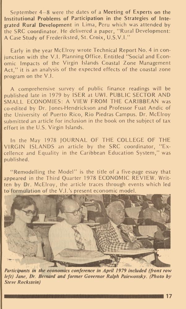 Caribbean Research Institute Report for the period July 1, 1977 - June 30, 1979 - 0017