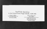 Small-scale agriculture in the United States Virgin Islands, 1930-1983