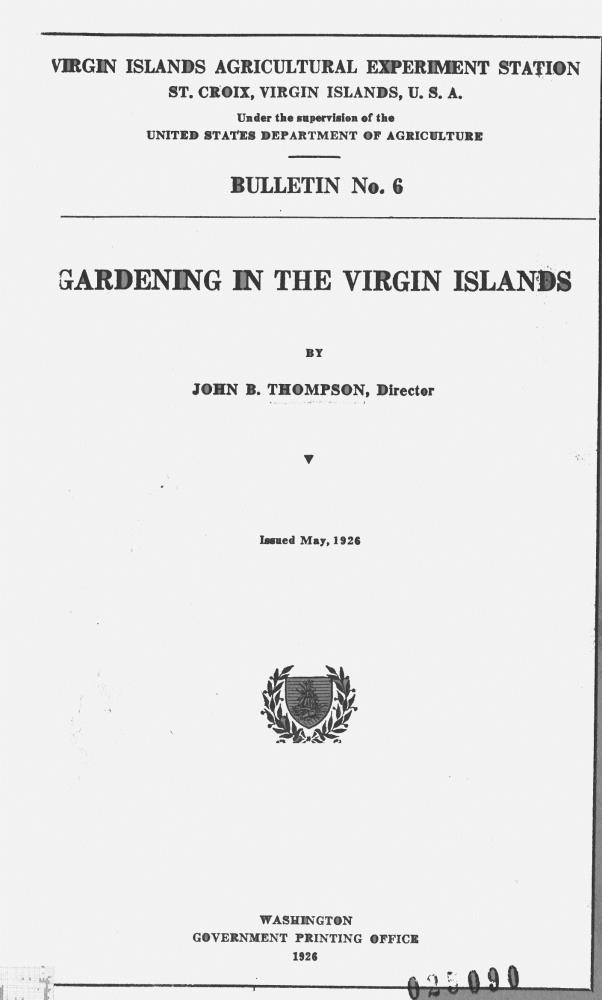 Gardening in the Virgin Islands - 0000-Front