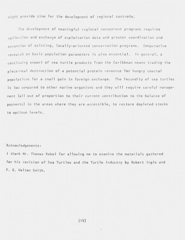 Distribution and management of Caribbean sea turtles - 0014