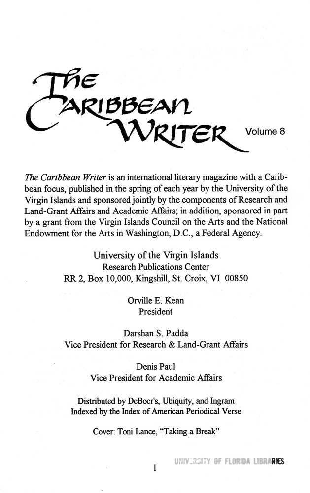 The Caribbean writer - Page 1