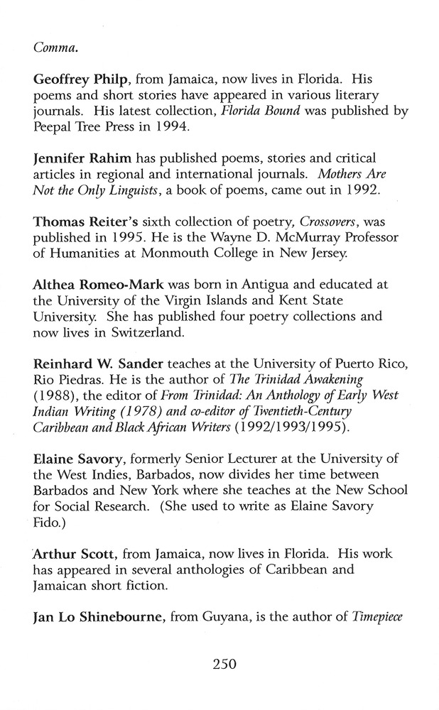 The Caribbean writer - Page 250