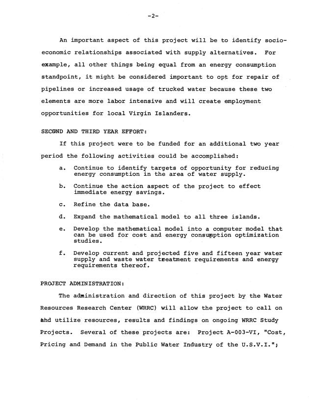 Water resources and energy use in the Unied States Virgin Islands: a proposal - 0003