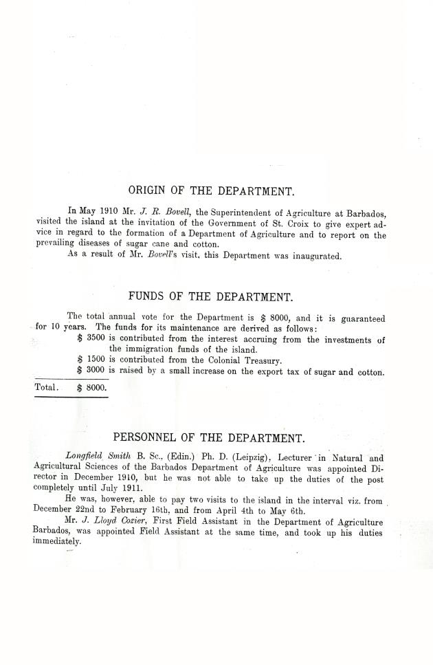 Report of the work done by the agricultural experimental station in St. Croix during the year from the 1st July 1911 to the 30th June 1912 - 0002