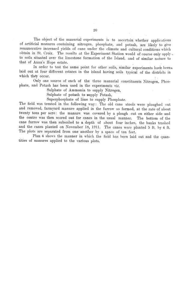 Report of the work done by the agricultural experimental station in St. Croix during the year from the 1st July 1911 to the 30th June 1912 - 0019