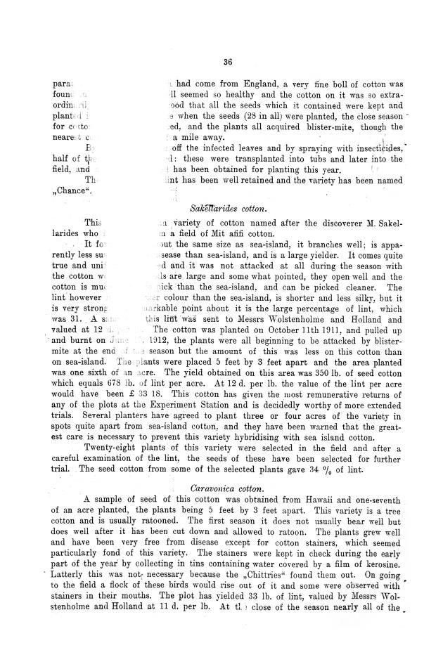 Report of the work done by the agricultural experimental station in St. Croix during the year from the 1st July 1911 to the 30th June 1912 - 0035