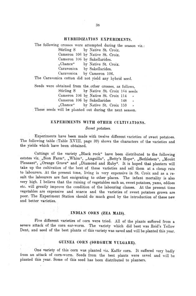 Report of the work done by the agricultural experimental station in St. Croix during the year from the 1st July 1911 to the 30th June 1912 - 0037