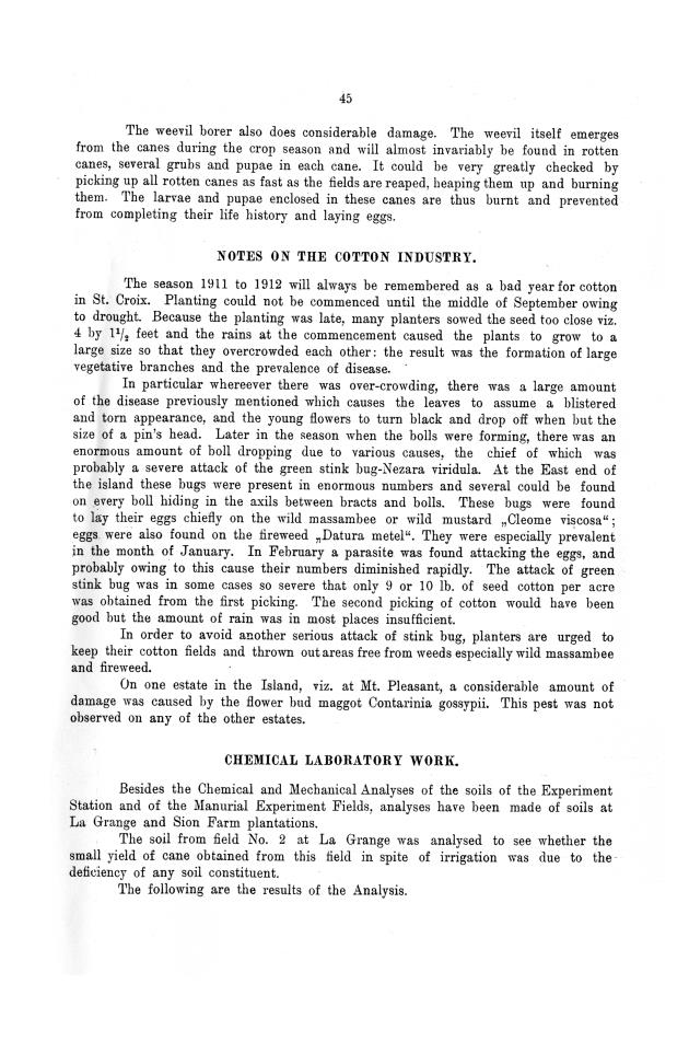 Report of the work done by the agricultural experimental station in St. Croix during the year from the 1st July 1911 to the 30th June 1912 - 0044