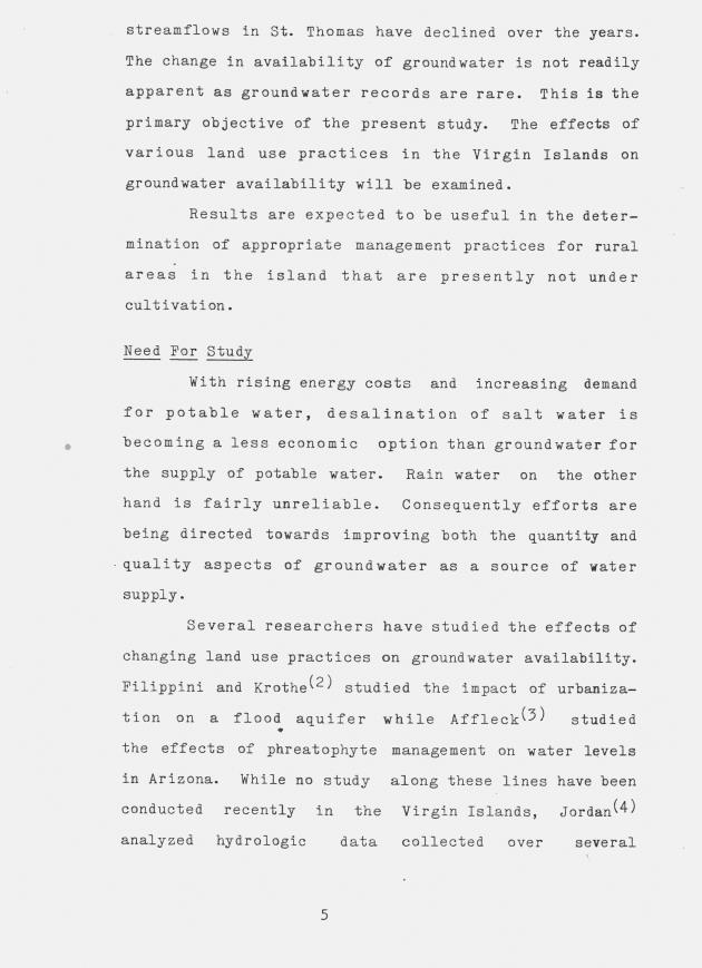 Land use, runoff and recharge on selected watersheds in the U.S. Virgin Islands - 0010