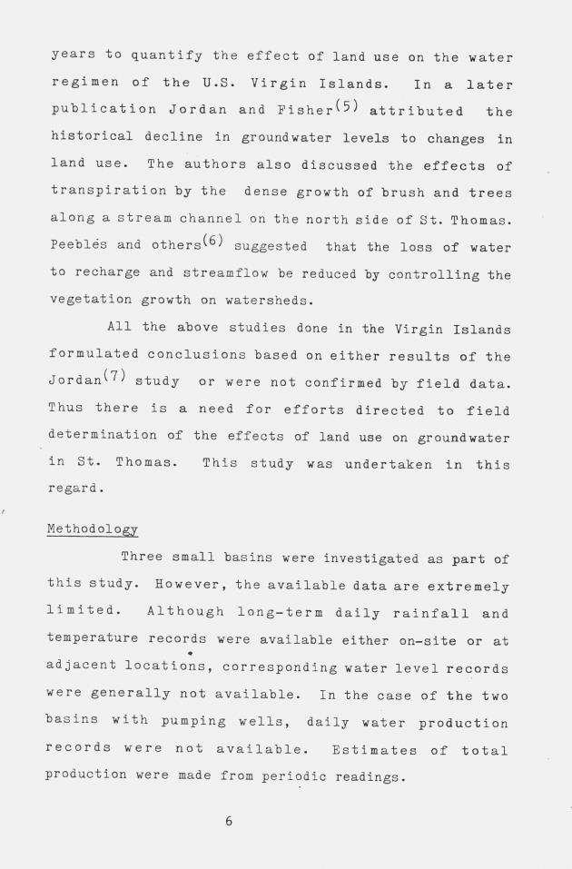 Land use, runoff and recharge on selected watersheds in the U.S. Virgin Islands - 0011