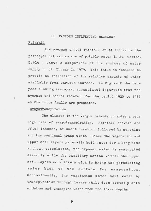 Land use, runoff and recharge on selected watersheds in the U.S. Virgin Islands - 0014
