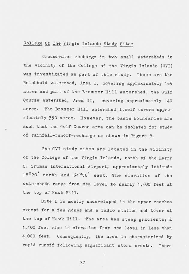 Land use, runoff and recharge on selected watersheds in the U.S. Virgin Islands - 0042