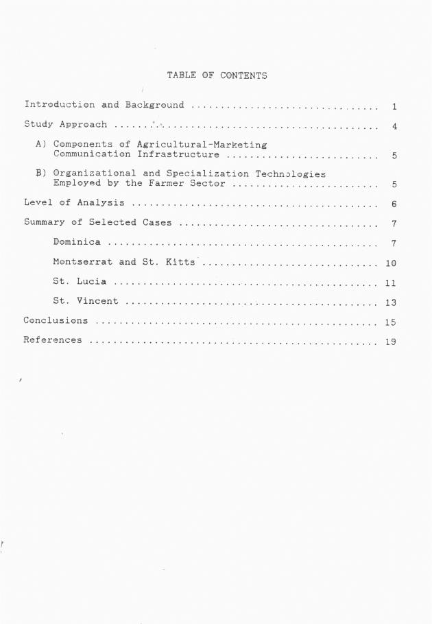 Project report on selected cases of farm production/marketing services and systems in the Eastern Caribbean - 0002