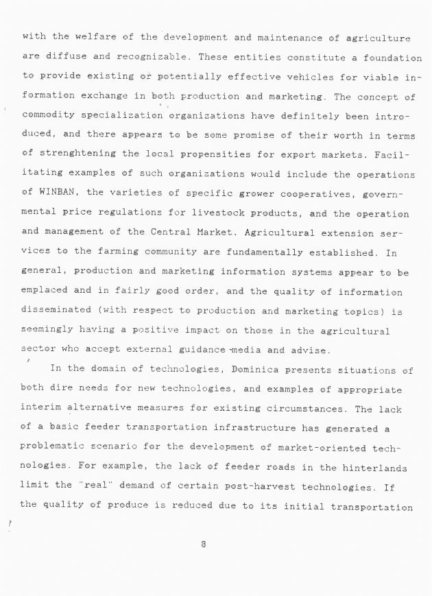 Project report on selected cases of farm production/marketing services and systems in the Eastern Caribbean - 0010