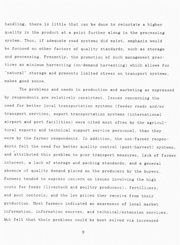 Project report on selected cases of farm production/marketing services and systems in the Eastern Caribbean - 0011