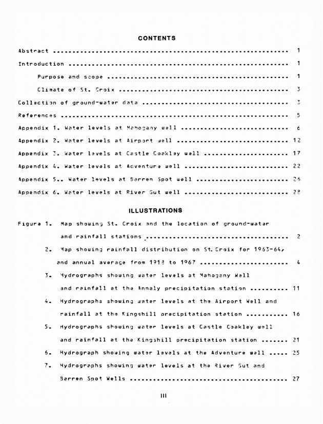 Ground water records for St. Croix, U.S. Virgin Islands - 0003