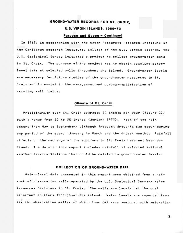 Ground water records for St. Croix, U.S. Virgin Islands - 0006