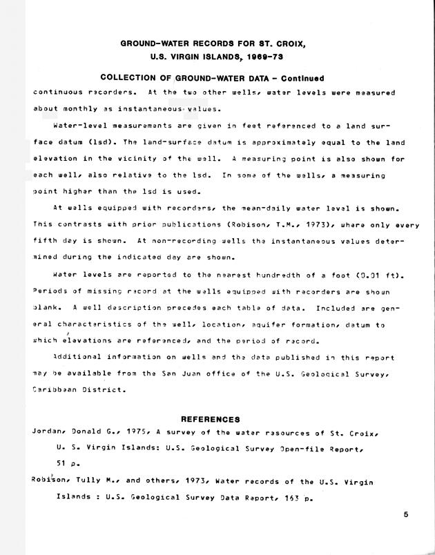 Ground water records for St. Croix, U.S. Virgin Islands - 0008