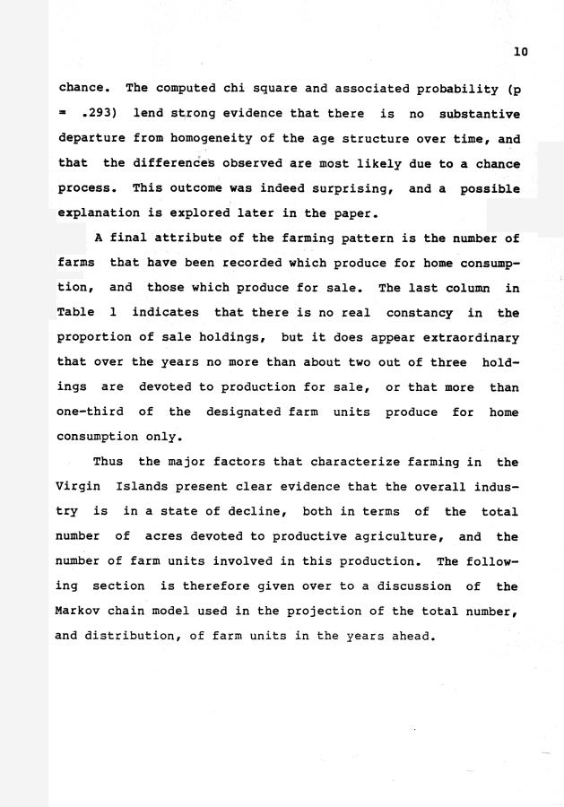 The decline of agriculture and projection of the number of farm units in the United States Virgin Islands - 0011