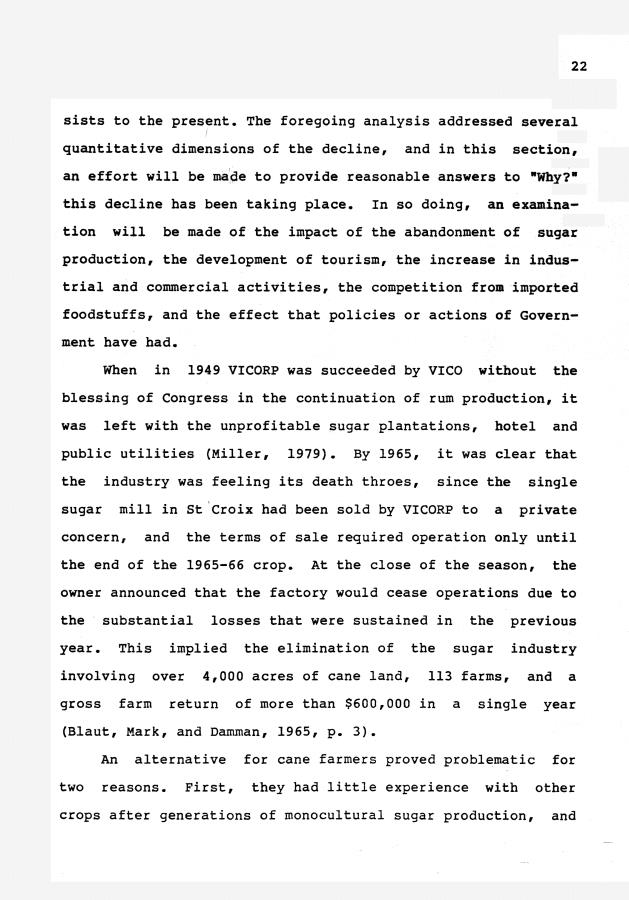 The decline of agriculture and projection of the number of farm units in the United States Virgin Islands - 0023