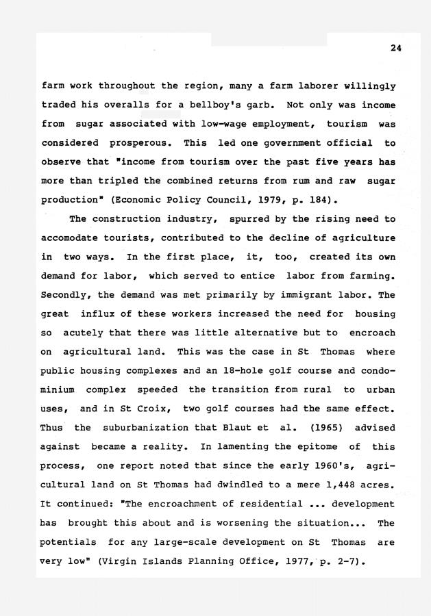 The decline of agriculture and projection of the number of farm units in the United States Virgin Islands - 0025