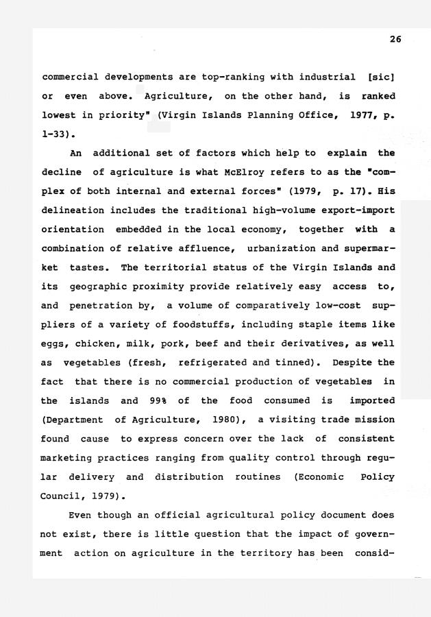 The decline of agriculture and projection of the number of farm units in the United States Virgin Islands - 0027