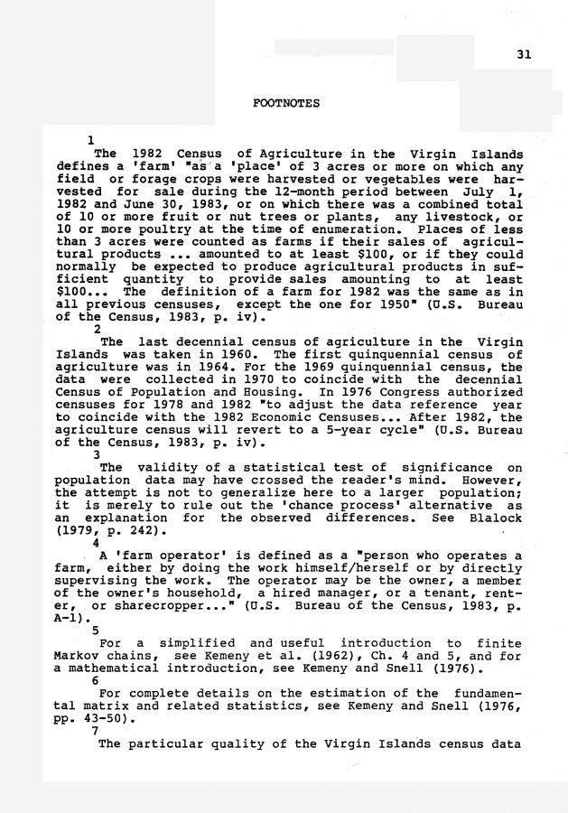 The decline of agriculture and projection of the number of farm units in the United States Virgin Islands - 0032