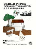 Maintenance of cistern water quality and quantity in the Virgin Islands