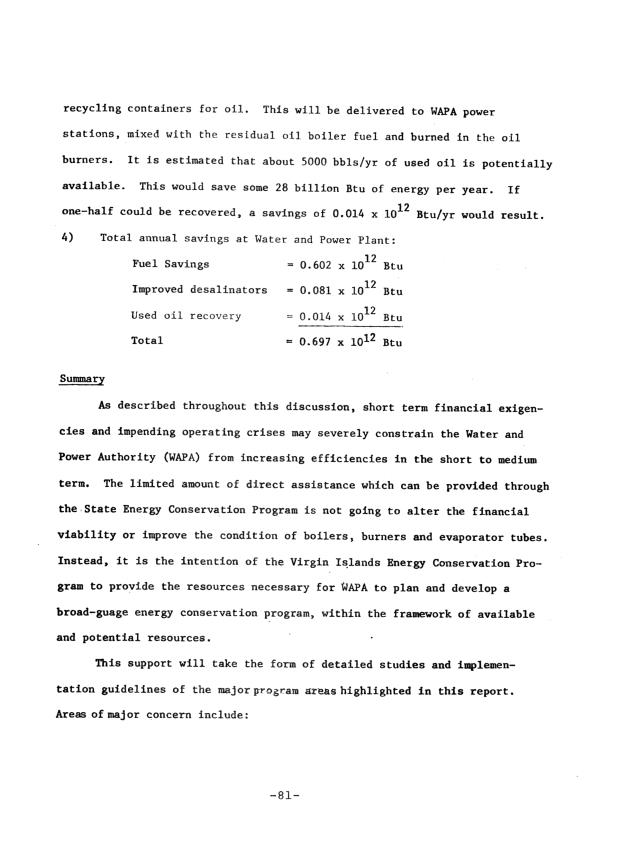 Energy budget and conservation recommendations for the U. S. Virgin Islands - 0088