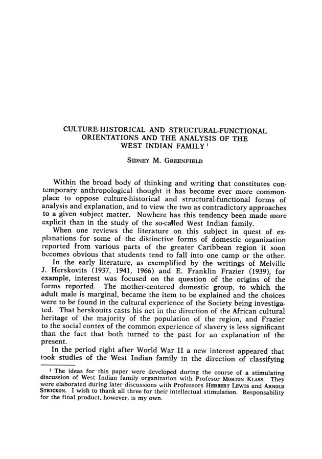 The family in the Caribbean : proceedings of the First Conference on the Family in the Caribbean - 0011