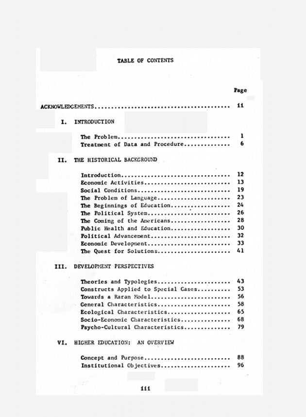 Higher education in the micro-state : a theory of raran society - 0007