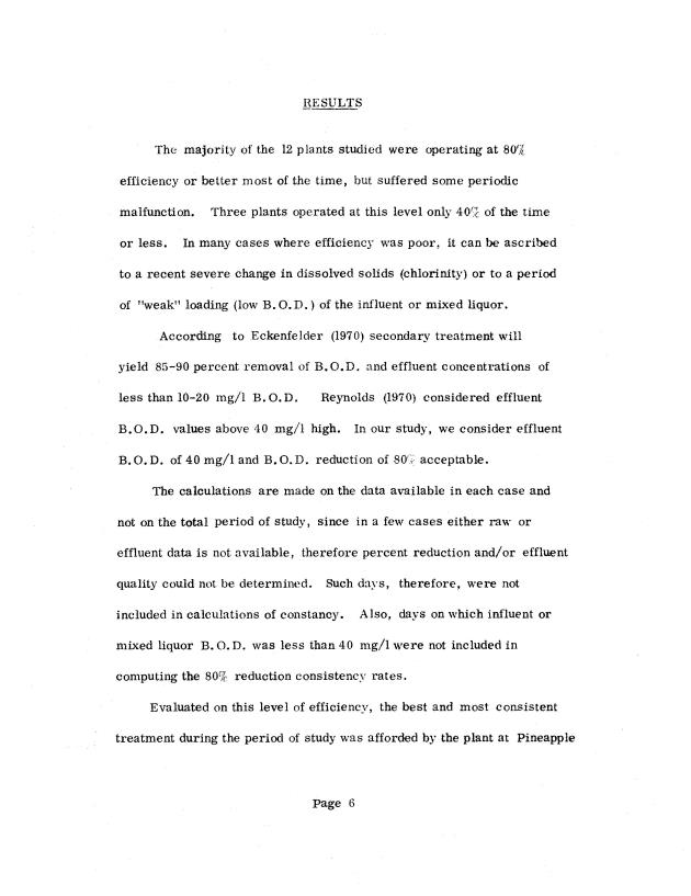 Operating efficiencies of package sewage plants on St. Thomas, V.I. - 0008