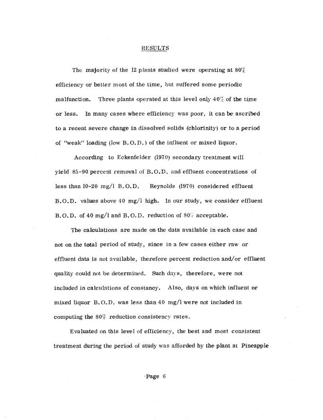 Operating efficiencies of package sewage plants on St. Thomas, V.I. - 0009