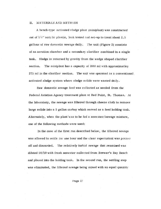 Operating efficiencies of package sewage plants on St. Thomas, V.I. - 0015