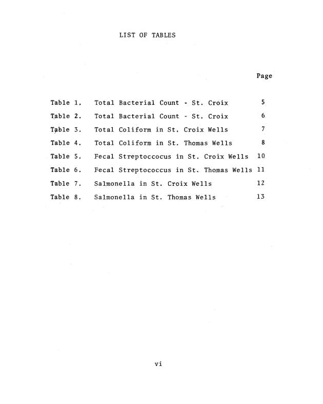 Microbial quality of water in old wells and the public distribution system in the U.S. Virgin Islands - 0006