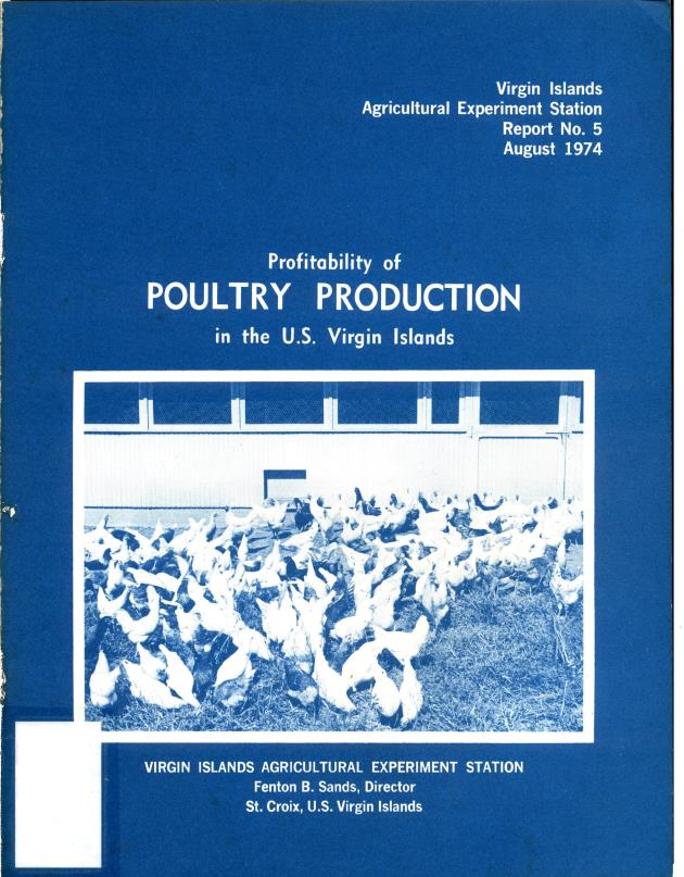 Profitability of poultry production in the U.S. Virgin Islands - 0001