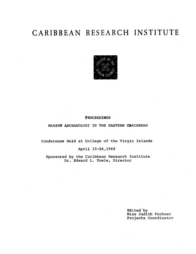 Marine archaeology in the Eastern Caribbean - 0001