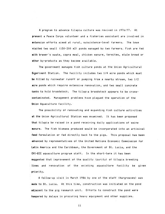 Assessment of aquaculture in the Eastern Caribbean ... : a pilot study of: Antigua, Barbados, Dominica, Montserrat, St. Lucia and St. Vincent - 0013