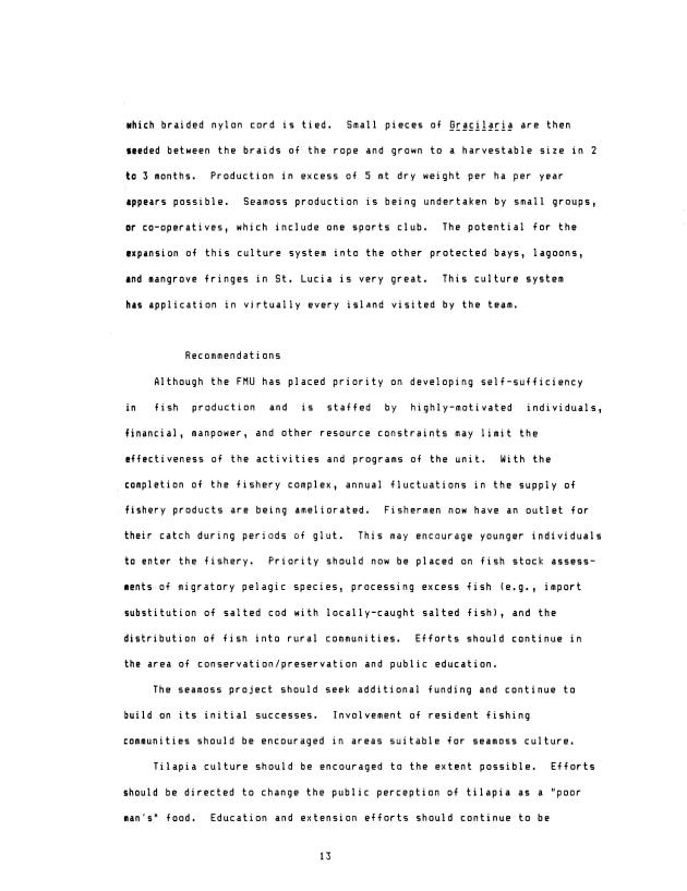Assessment of aquaculture in the Eastern Caribbean ... : a pilot study of: Antigua, Barbados, Dominica, Montserrat, St. Lucia and St. Vincent - 0015