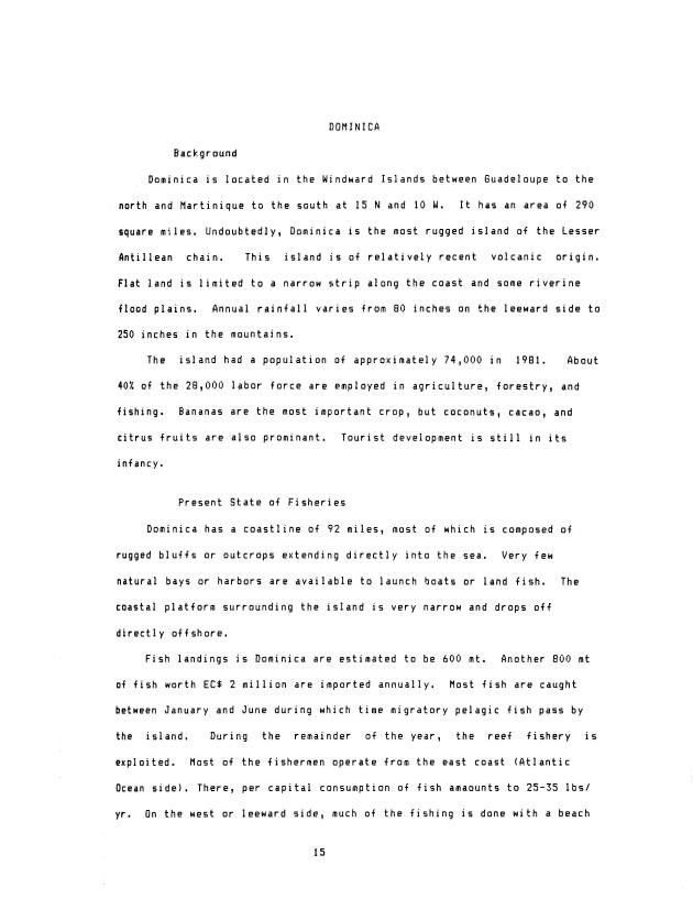 Assessment of aquaculture in the Eastern Caribbean ... : a pilot study of: Antigua, Barbados, Dominica, Montserrat, St. Lucia and St. Vincent - 0017