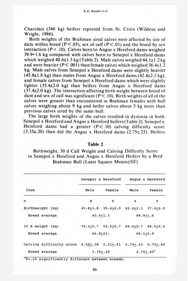 Senepol cattle : proceedings, International Senepol Research Symposium - 0089