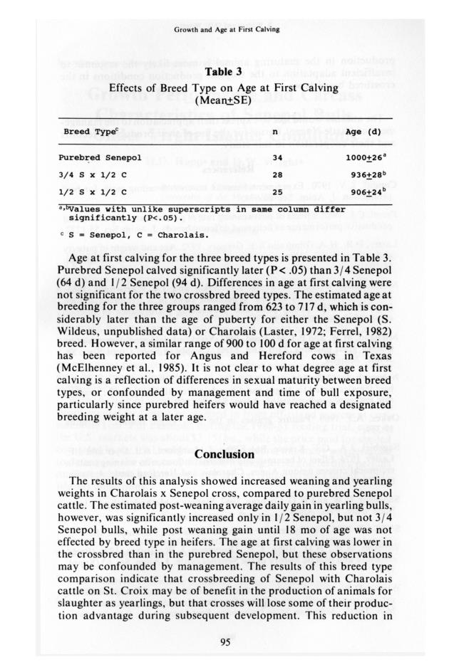 Senepol cattle : proceedings, International Senepol Research Symposium - 0097