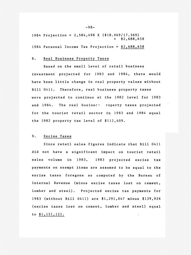 The economic impact of Section 1 of Bill 14-0411 (Act 4740) - 0104